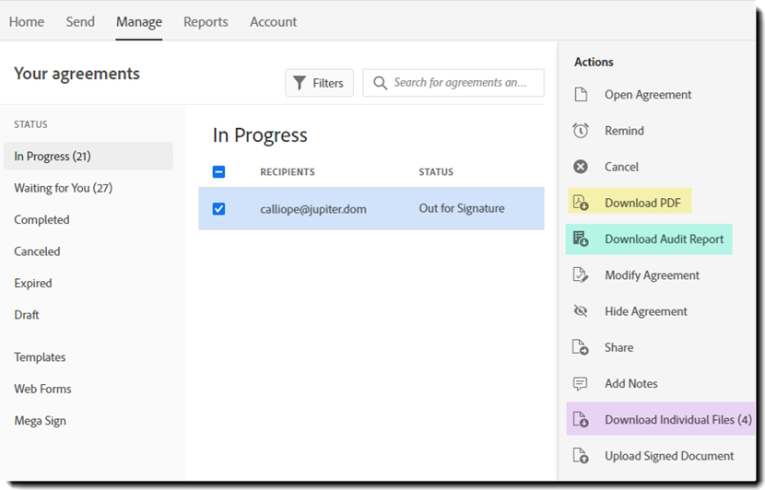 Download individual files